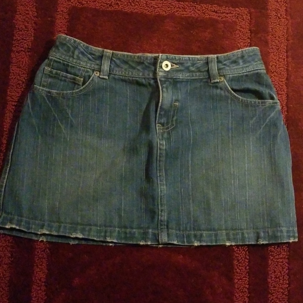 Mini jean skirt